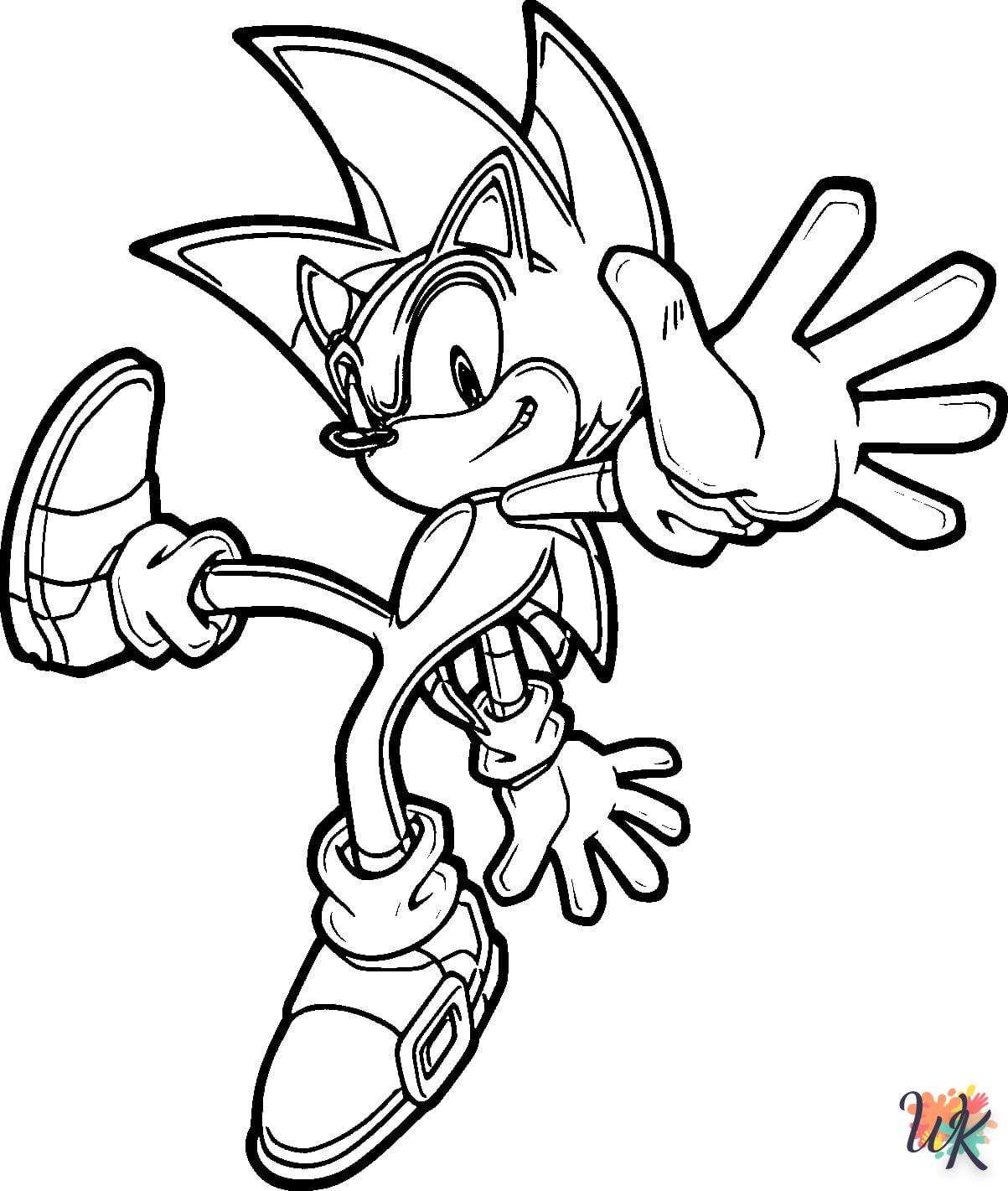 coloriage Sonic  à imprimer gratuitement 1