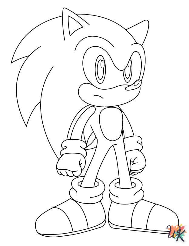 coloriage Sonic  à imprimer a4 1