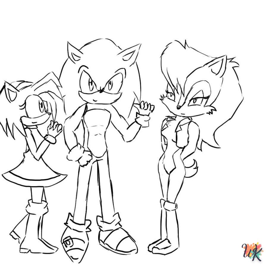 coloriage Sonic  bebe à imprimer