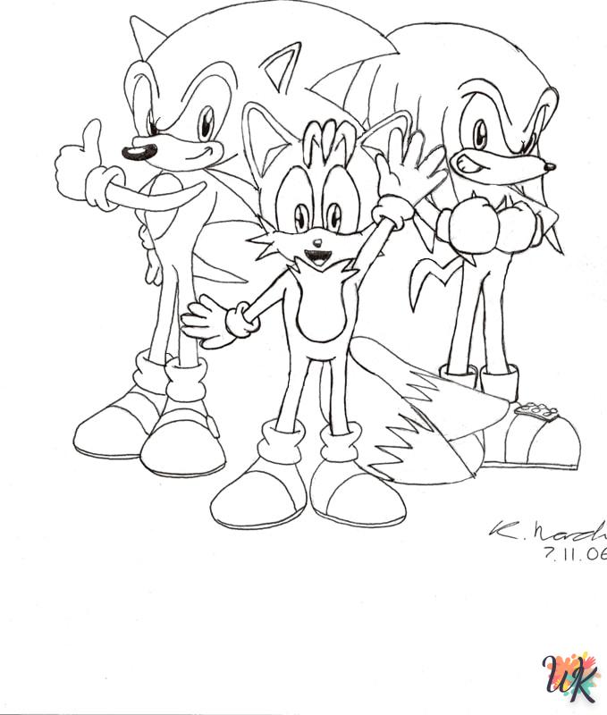 coloriage Sonic  à imprimer a4