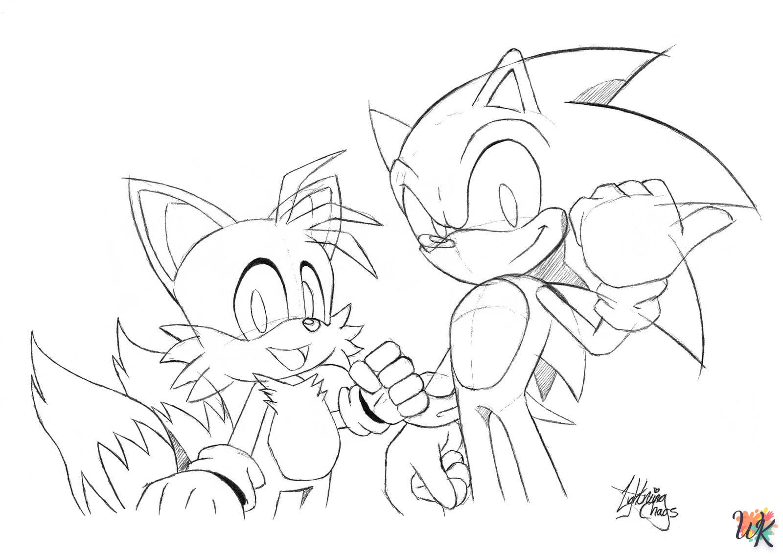 coloriage Sonic  à imprimer gratuitement