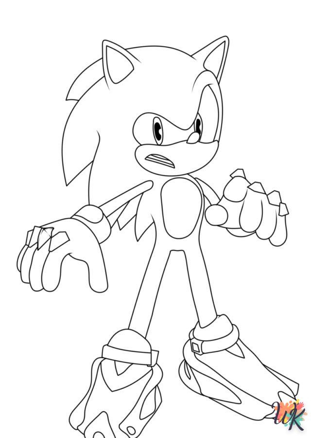 coloriage Sonic  enfant 4 ans a imprimer 1