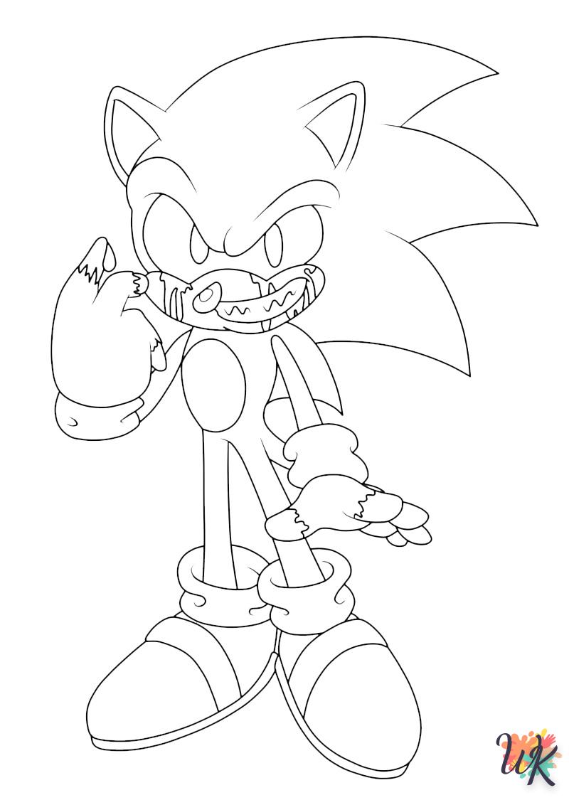 coloriage Sonic  pour enfant a imprimer gratuit 1