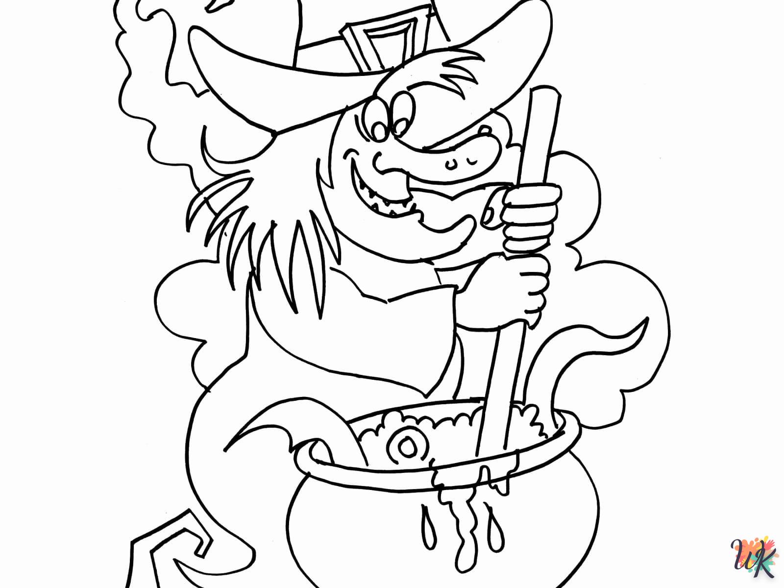 image pour coloriage Sorcière  enfant 1