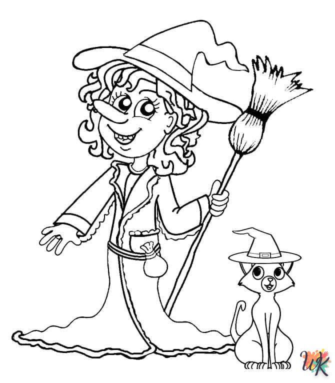 coloriage Sorcière  à imprimer pdf