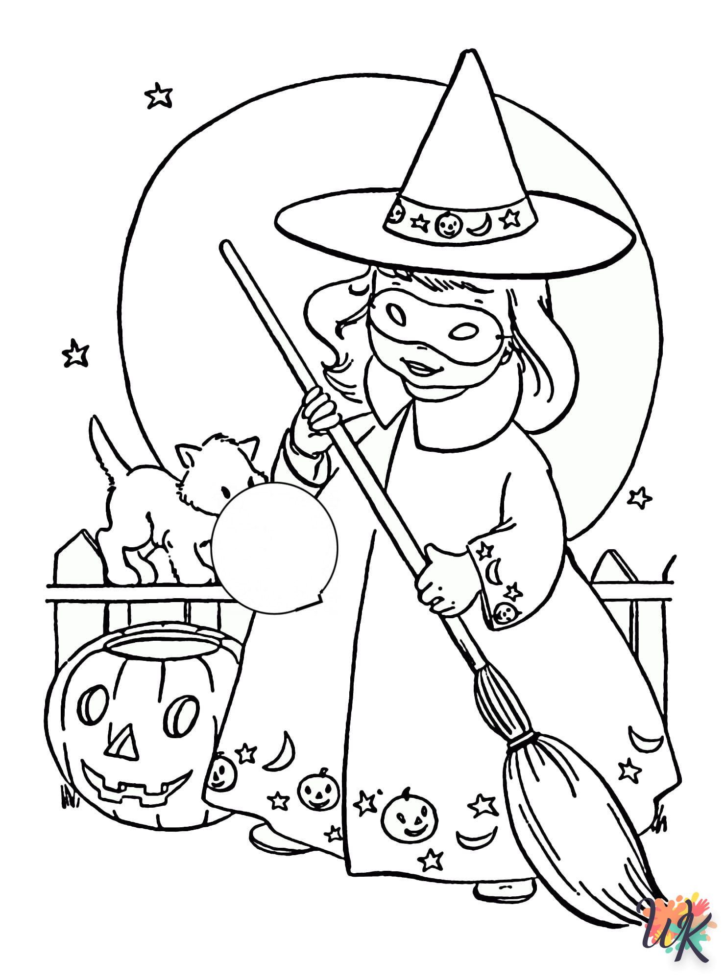 coloriage Sorcière  a imprimer gratuit