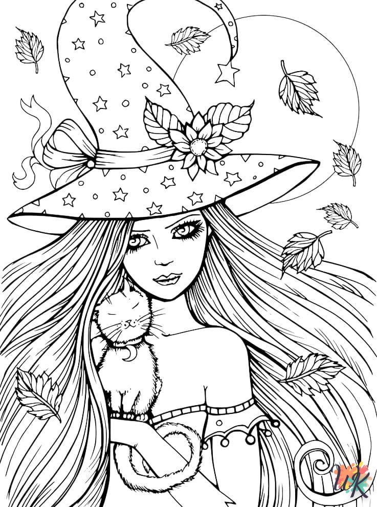 coloriage Sorcière  pour enfant de 3 ans