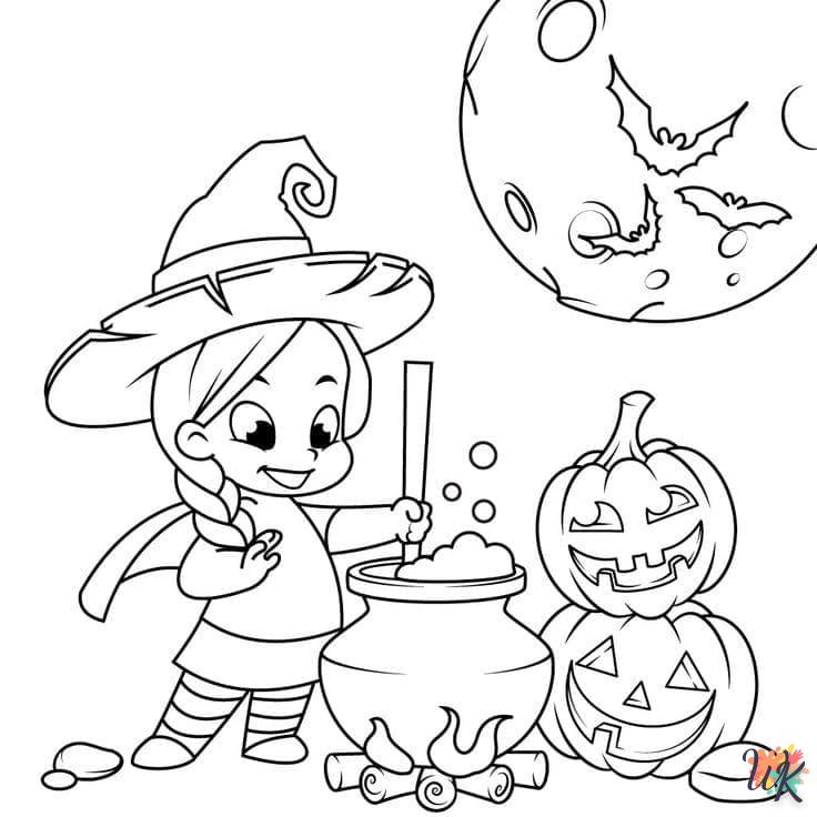 coloriage Sorcière  pour enfant de 6 ans