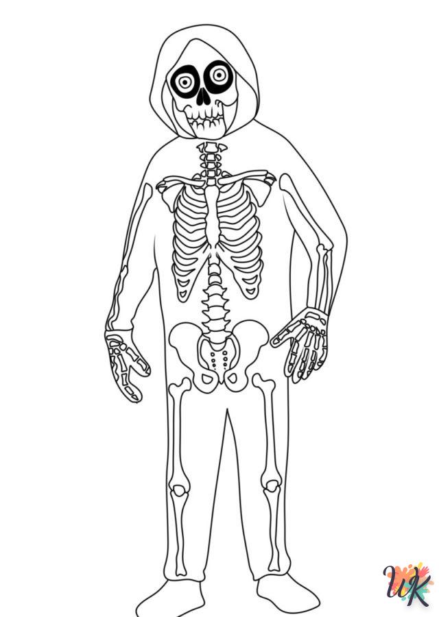 coloriage Squelette  pour enfant de 5 ans