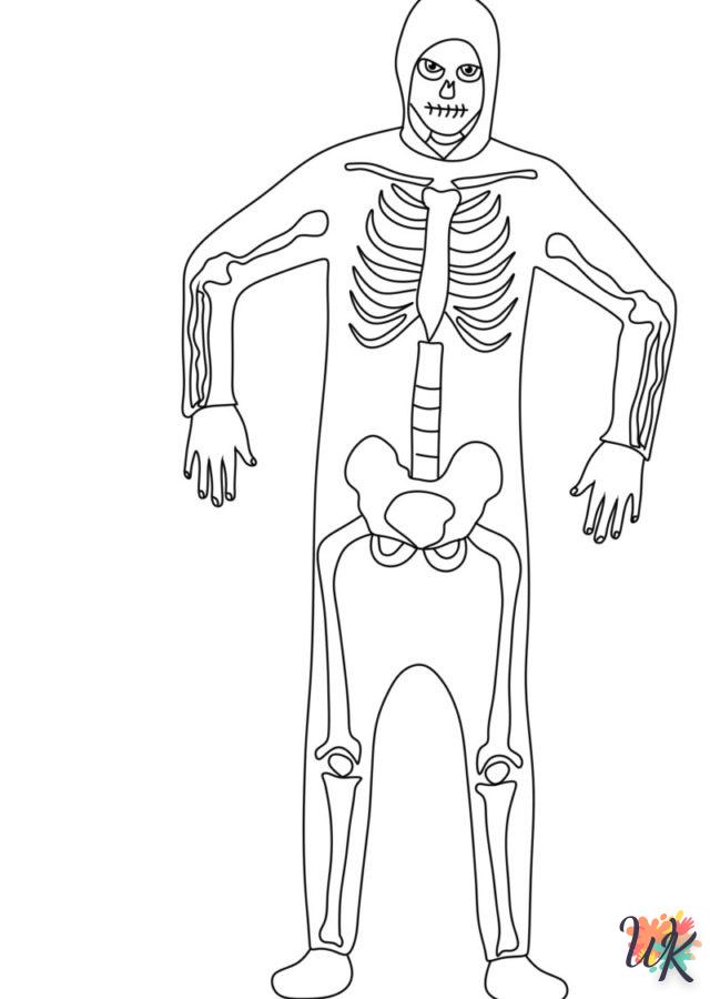 coloriage Squelette  a imprimer enfant 5 ans