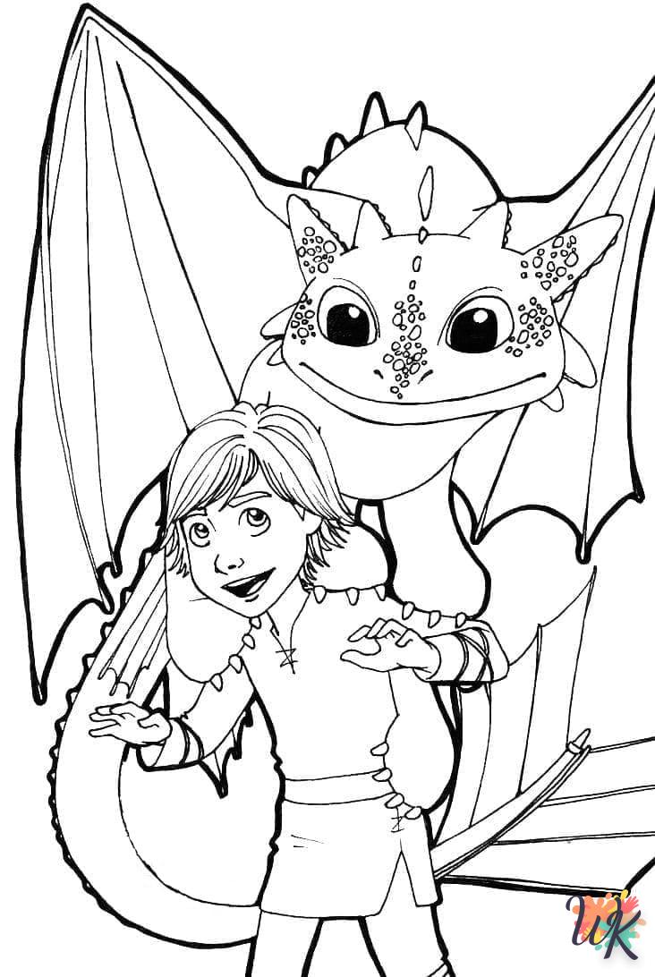 coloriage Toothless  à imprimer gratuit 1