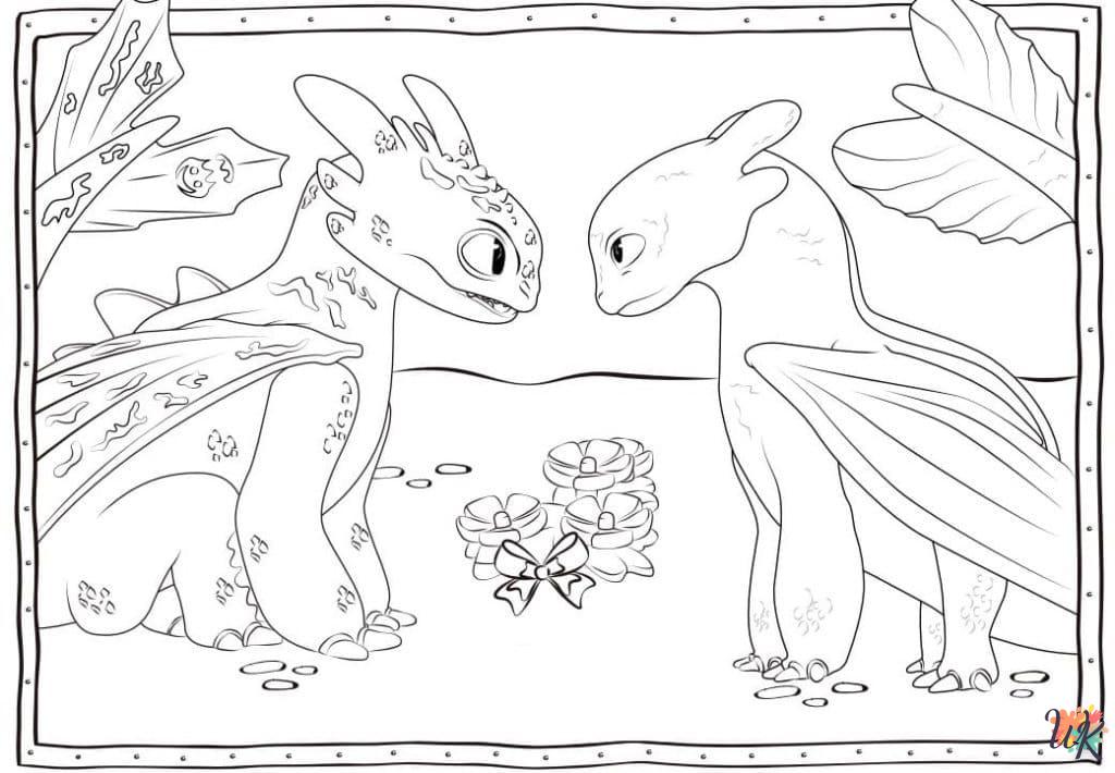 coloriage Toothless  a imprimer enfant 6 ans 1