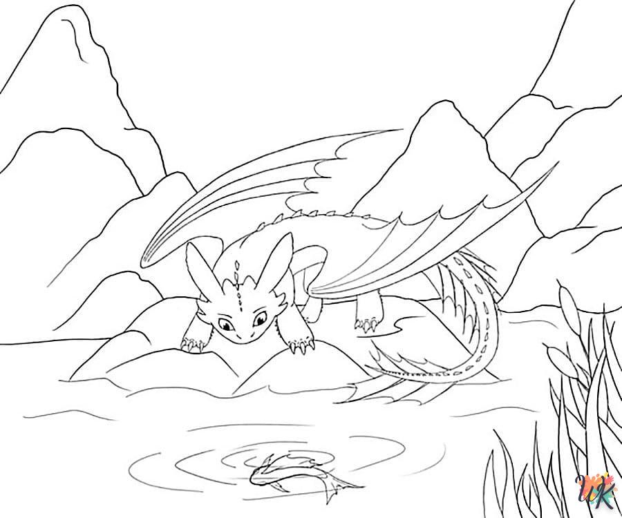 coloriage Toothless  a imprimer gratuit