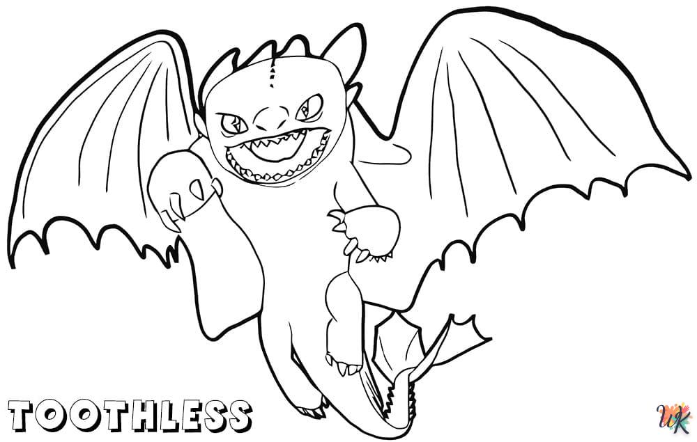 coloriage Toothless  a dessiner et imprimer