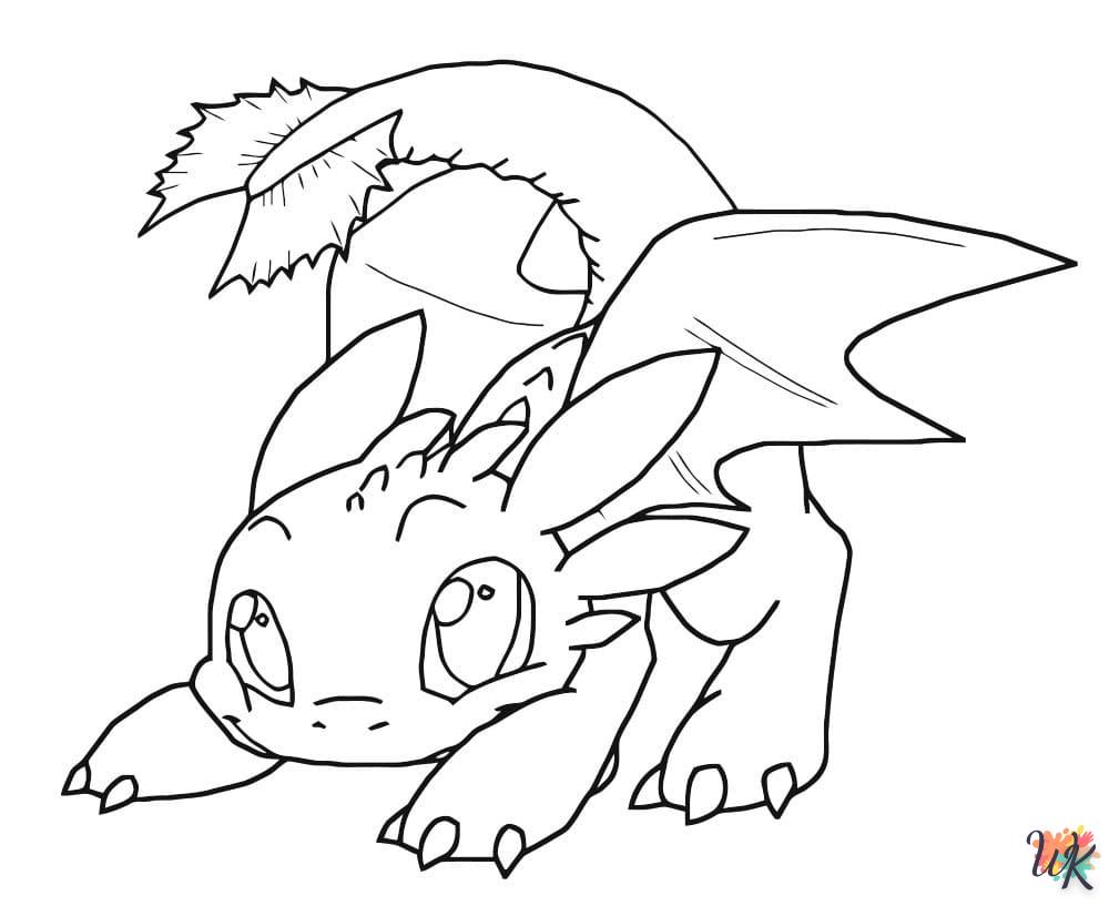 coloriage Toothless  pour enfant de 2 ans