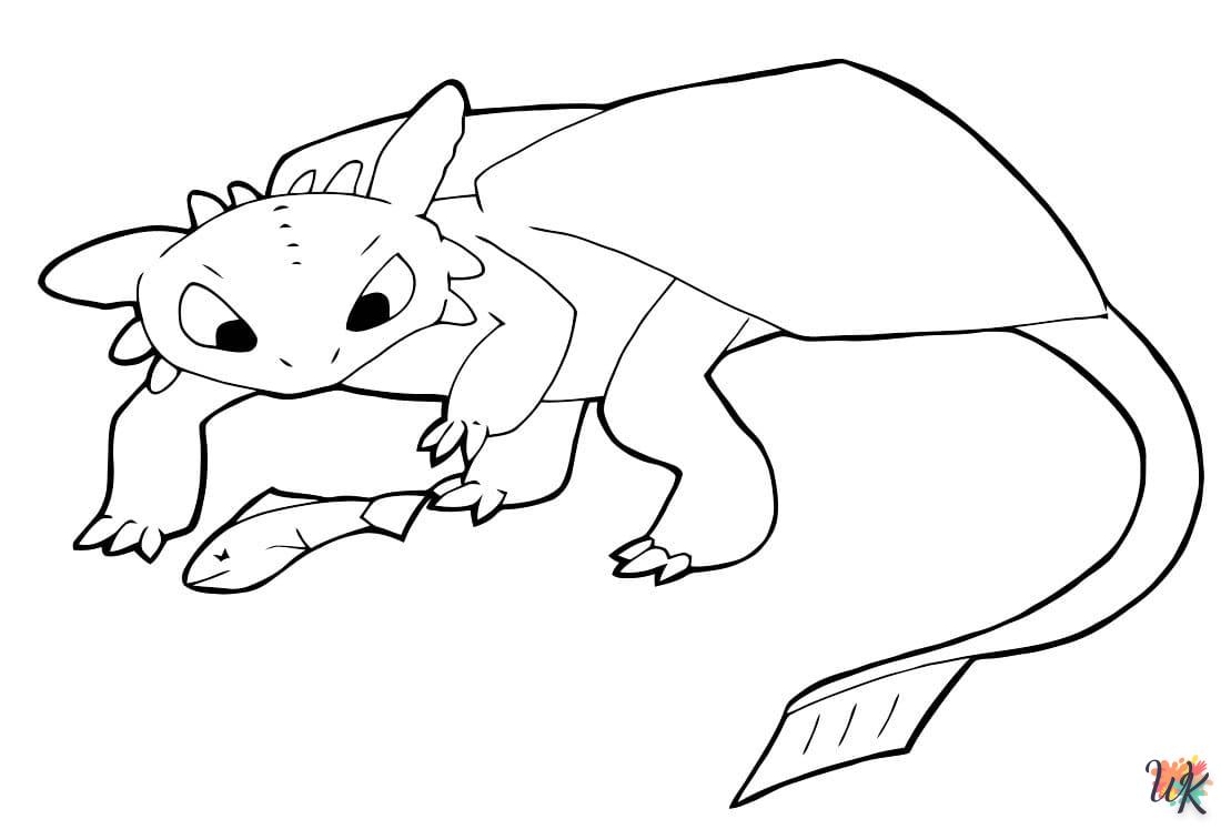 coloriage Toothless  pour enfants a imprimer gratuit