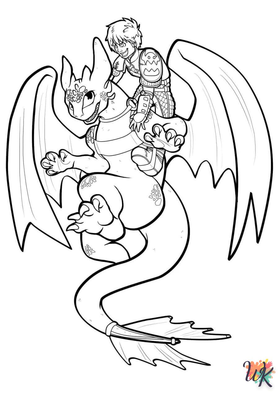 coloriage Toothless  enfant a imprimer