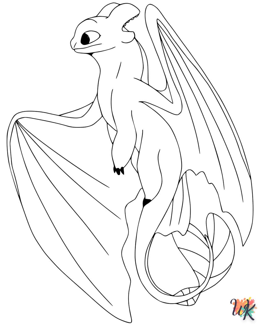 coloriage Toothless  à imprimer gratuit