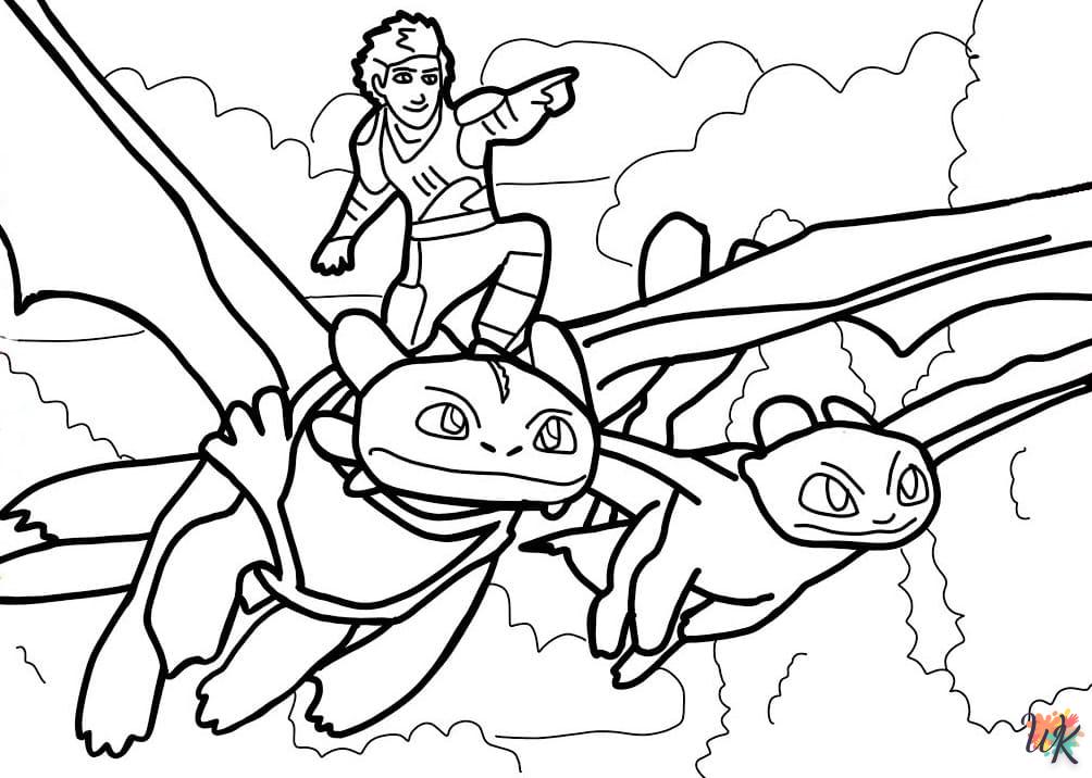 coloriage Toothless  à imprimer a4