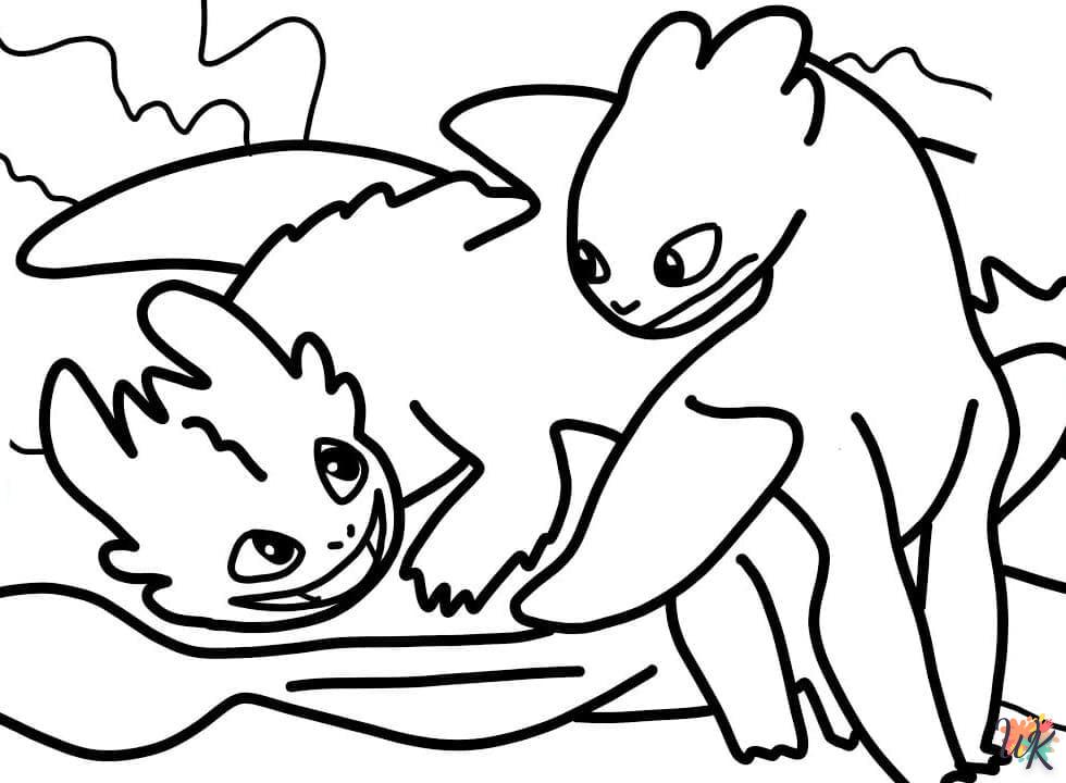 coloriage Toothless  en ligne gratuit