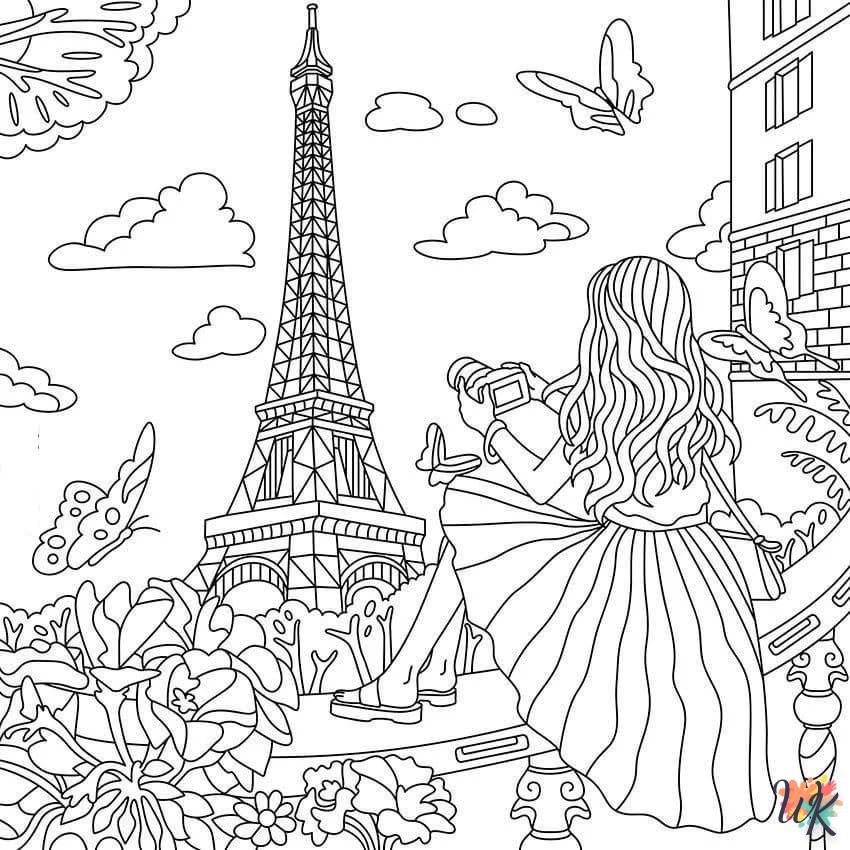 coloriage Tour Eiffel  gratuit