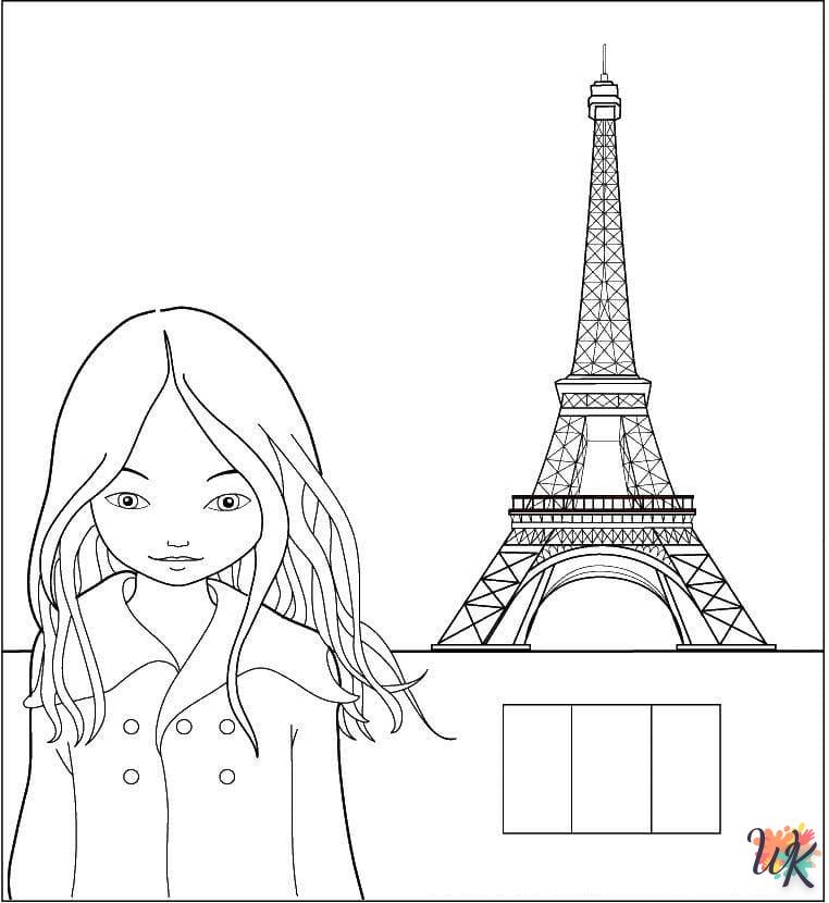 a imprimer coloriage Tour Eiffel  gratuit