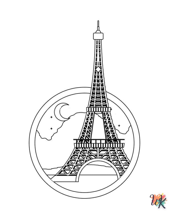 coloriage Tour Eiffel  à imprimer gratuit