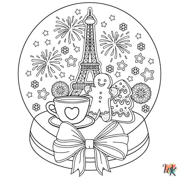 coloriage Tour Eiffel  à imprimer pour enfants