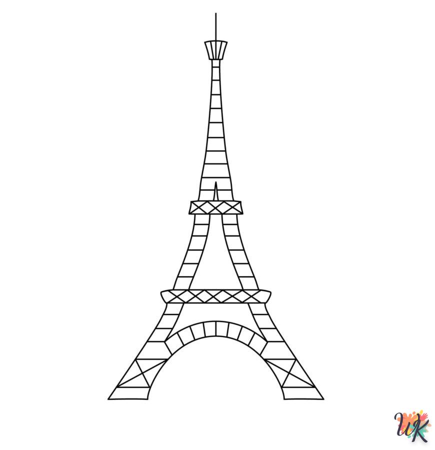 coloriage Tour Eiffel  et dessin a imprimer