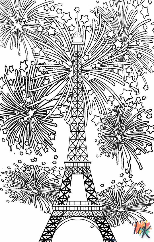 coloriage Tour Eiffel  pour enfant a imprimer gratuit 1