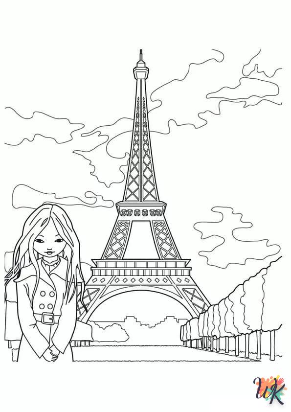 coloriage Tour Eiffel  a dessiner et imprimer