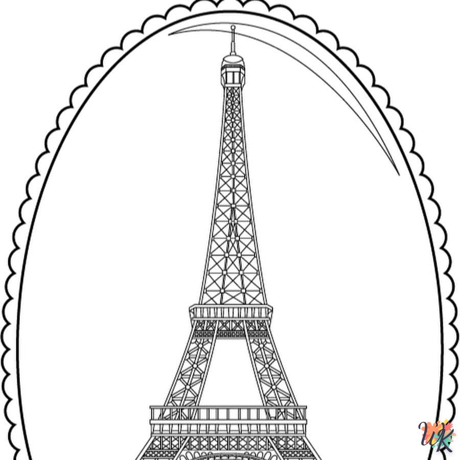 coloriage Tour Eiffel  pour enfants