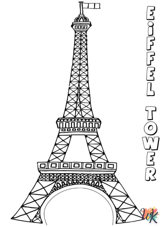 coloriage Tour Eiffel  à imprimer gratuitement pdf