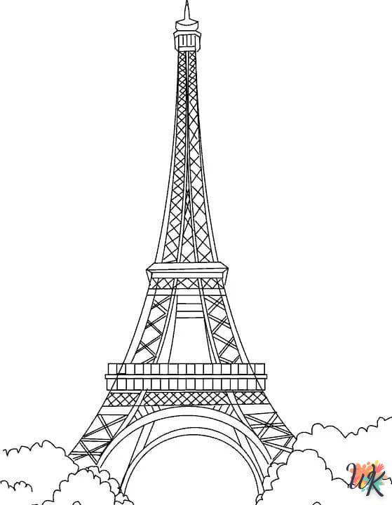 coloriage Tour Eiffel  à imprimer pour enfant de 12 ans 1