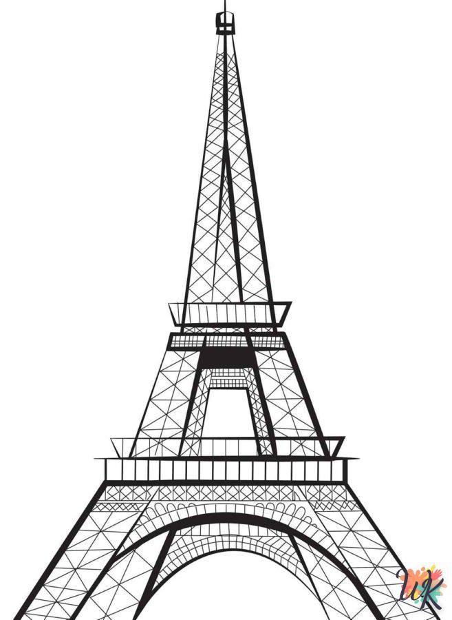 coloriage Tour Eiffel  à imprimer pour enfant de 2 ans