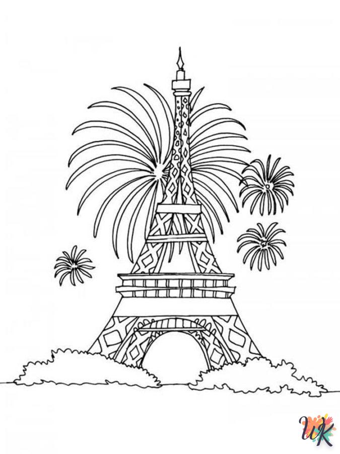 coloriage Tour Eiffel  en ligne a colorier