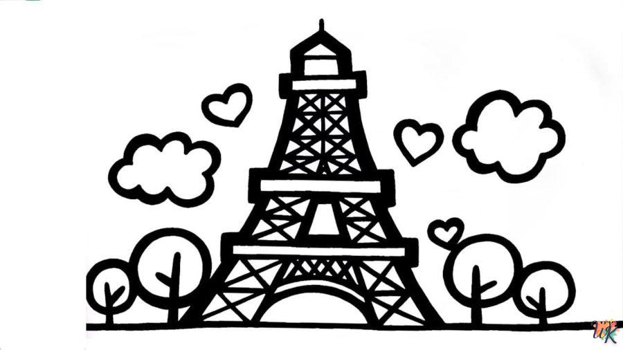 coloriage Tour Eiffel  a imprimer