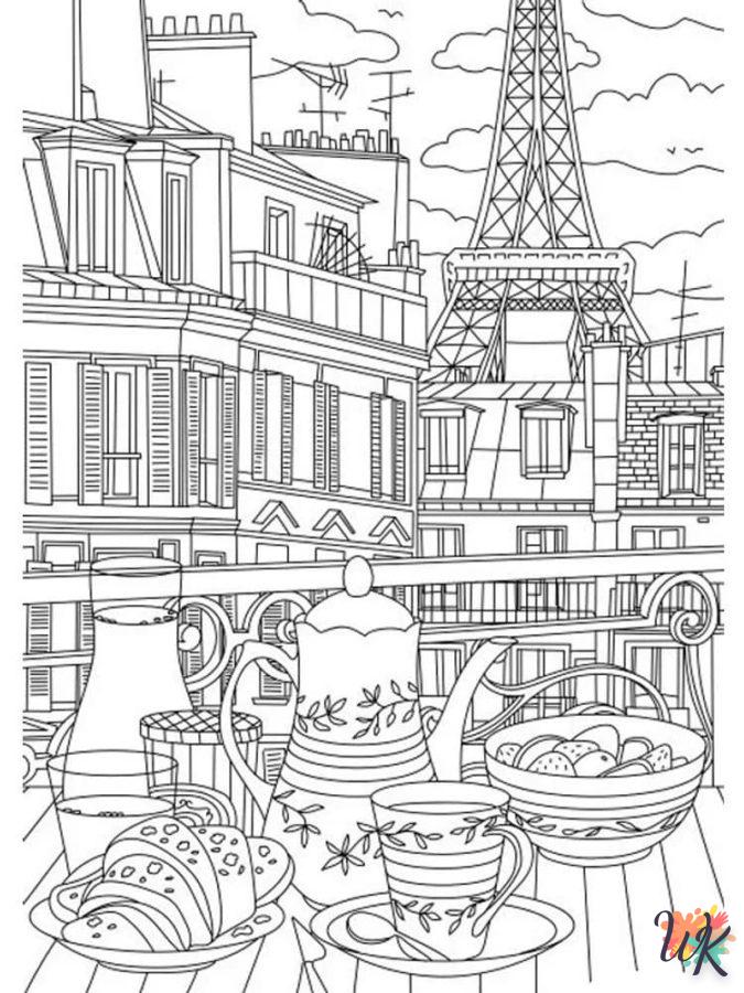 coloriage Tour Eiffel  a imprimer gratuit