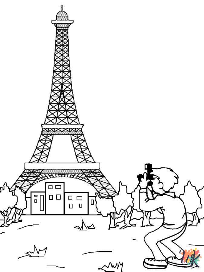 coloriage Tour Eiffel  en ligne adulte gratuit