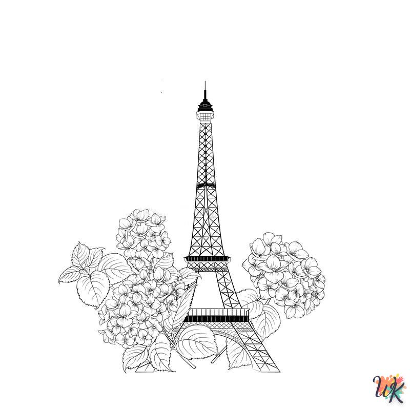 image pour coloriage Tour Eiffel  enfant