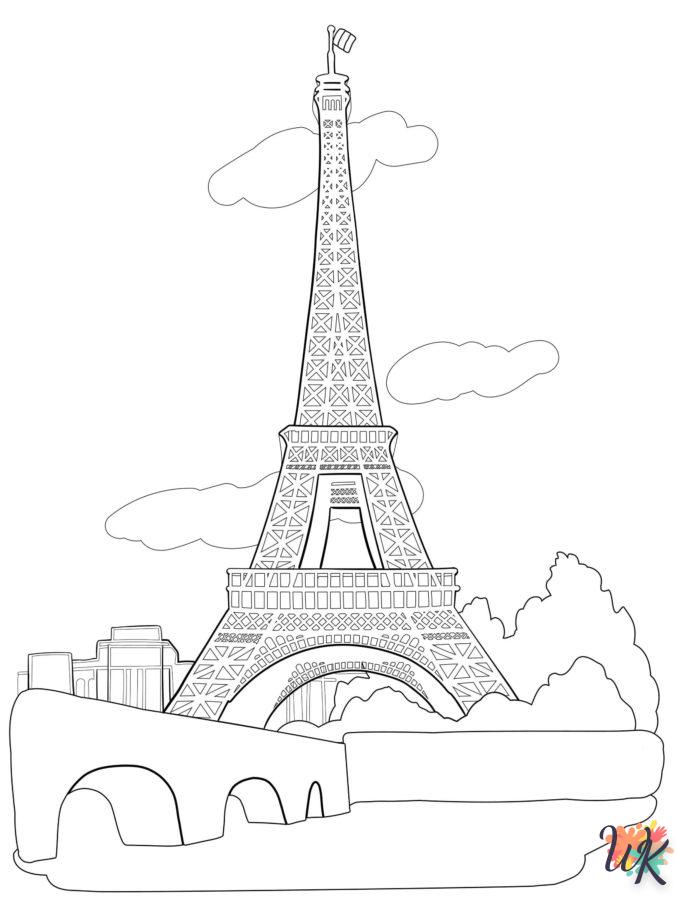 coloriage Tour Eiffel  à imprimer a4 1