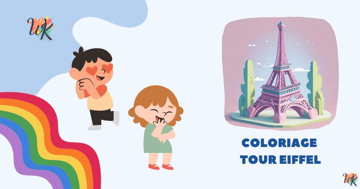 Coloriage Tour Eiffel Majestic Gratuit Imprimable