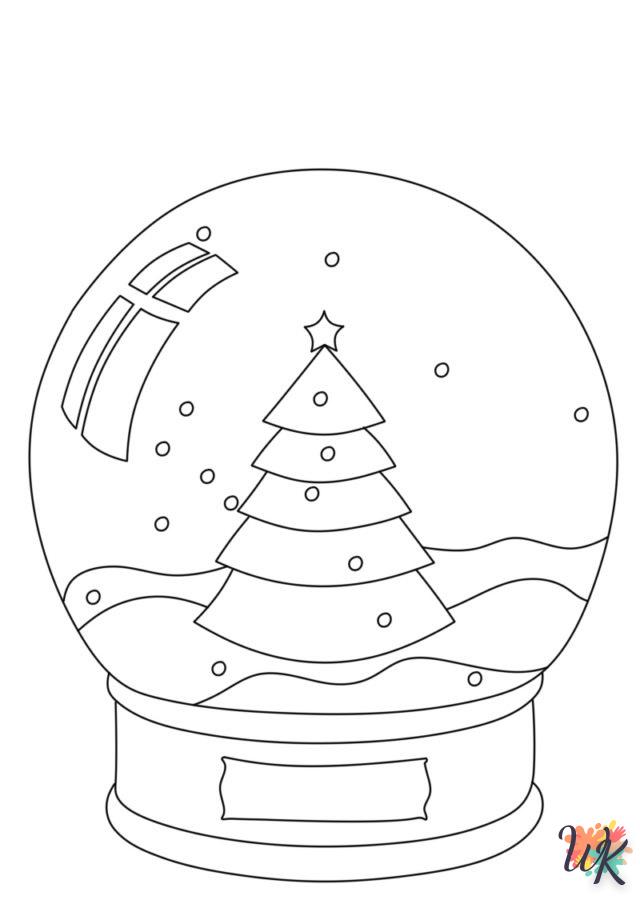 coloriage Une Boule à Neige  pour enfants a imprimer gratuit 4