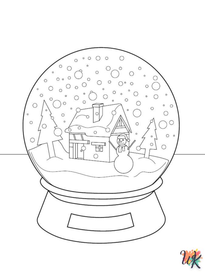 coloriage Une Boule à Neige  bebe animaux a imprimer gratuit