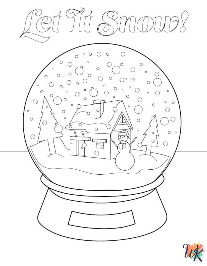 coloriage Une Boule à Neige  pour enfants a imprimer gratuit 2