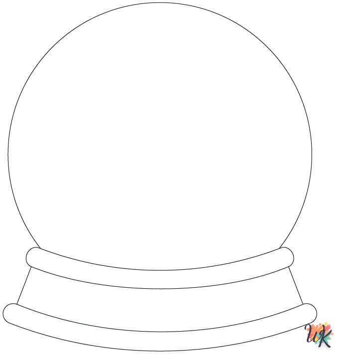 coloriage Une Boule à Neige  enfant 4 ans a imprimer 1