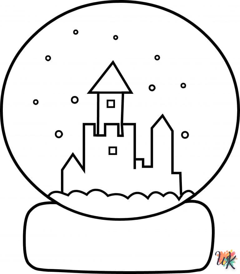 coloriage Une Boule à Neige  en ligne adulte gratuit