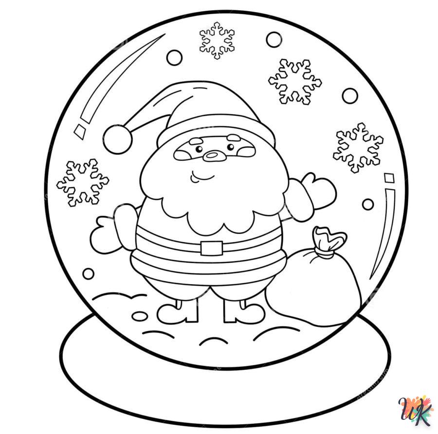 coloriage Une Boule à Neige  à imprimer pdf gratuit 3