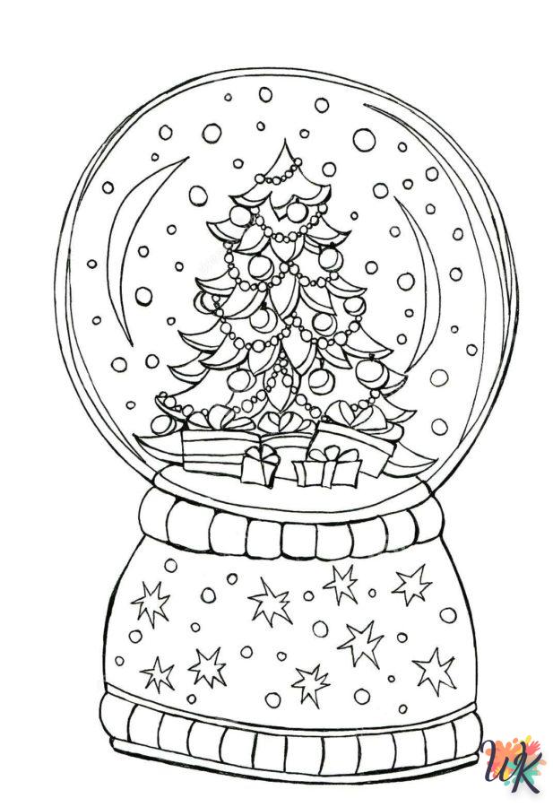 coloriage Une Boule à Neige  à imprimer pour enfant de 10 ans 2