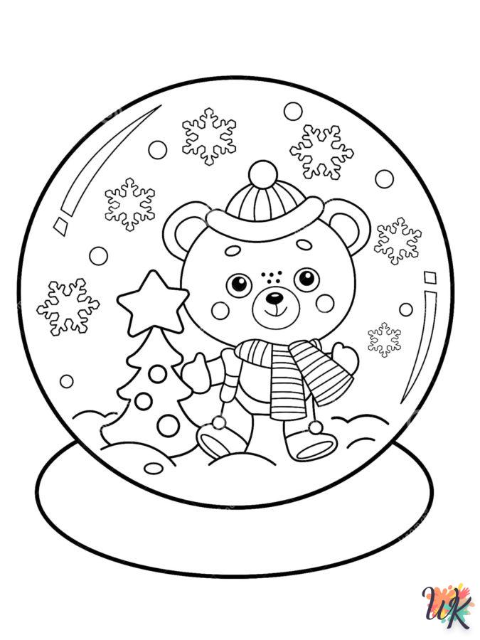 coloriage Une Boule à Neige  à imprimer pour enfant de 7 ans